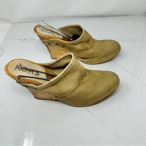 Michael Kors Nubuck Wedge Mules- Size 8
